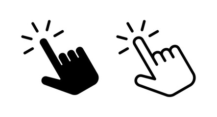 Hand click icon vector illustration. pointer sign and symbol. hand cursor icon