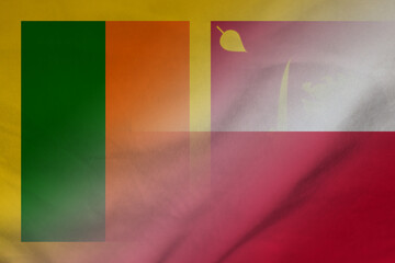 Sri Lanka and Chile official flag transborder contract CHN LKA