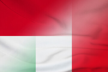 Monaco and Italy official flag international contract ITA MCO