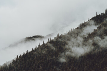 Mountains around Whittier Alaska