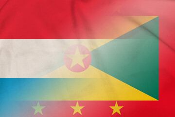 Luxembourg and Grenada national flag international contract GRD LUX