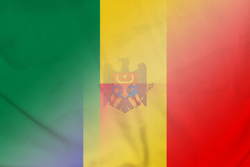 Benin and Moldavia state flag international relations MDA BEN