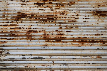 Abstract industrial riffle rust metal wall texture horizontal background