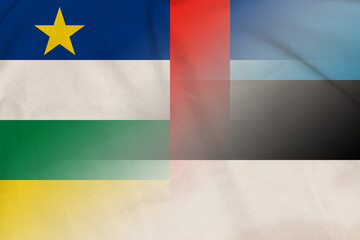 Central African Republic and Estonia government flag international contract EST TCD