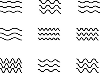 Fototapeta premium Wave Icon in trendy flat style isolated on white background. Water wave symbol for your web site design.eps