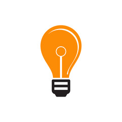 Light bulb icon vector logo design template