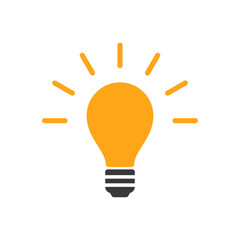 Light bulb icon vector logo design template