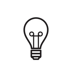 Light bulb icon vector logo design template