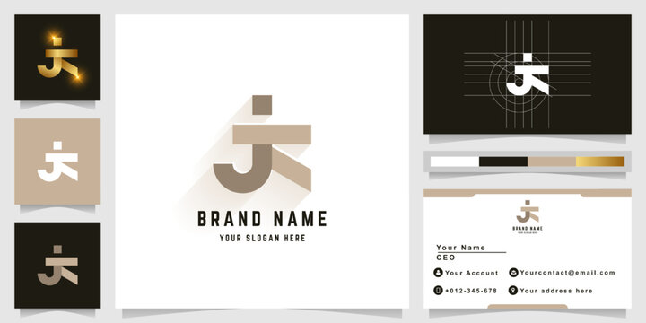 Letter jK or jTk monogram logo