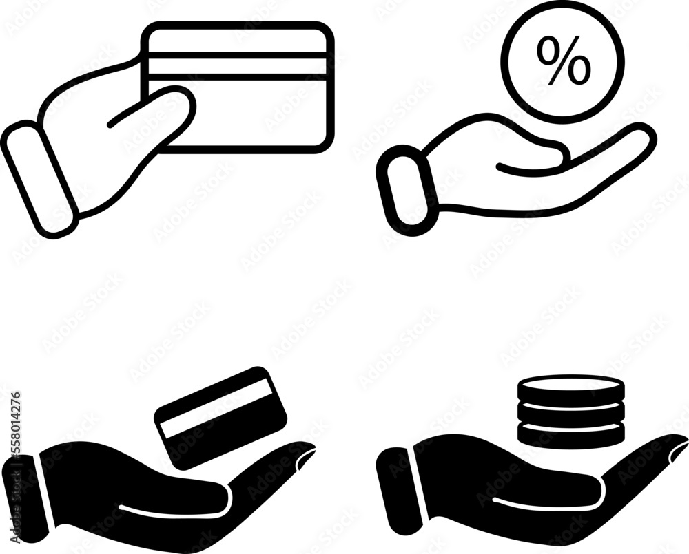Poster simple set of money related vector line icons..eps