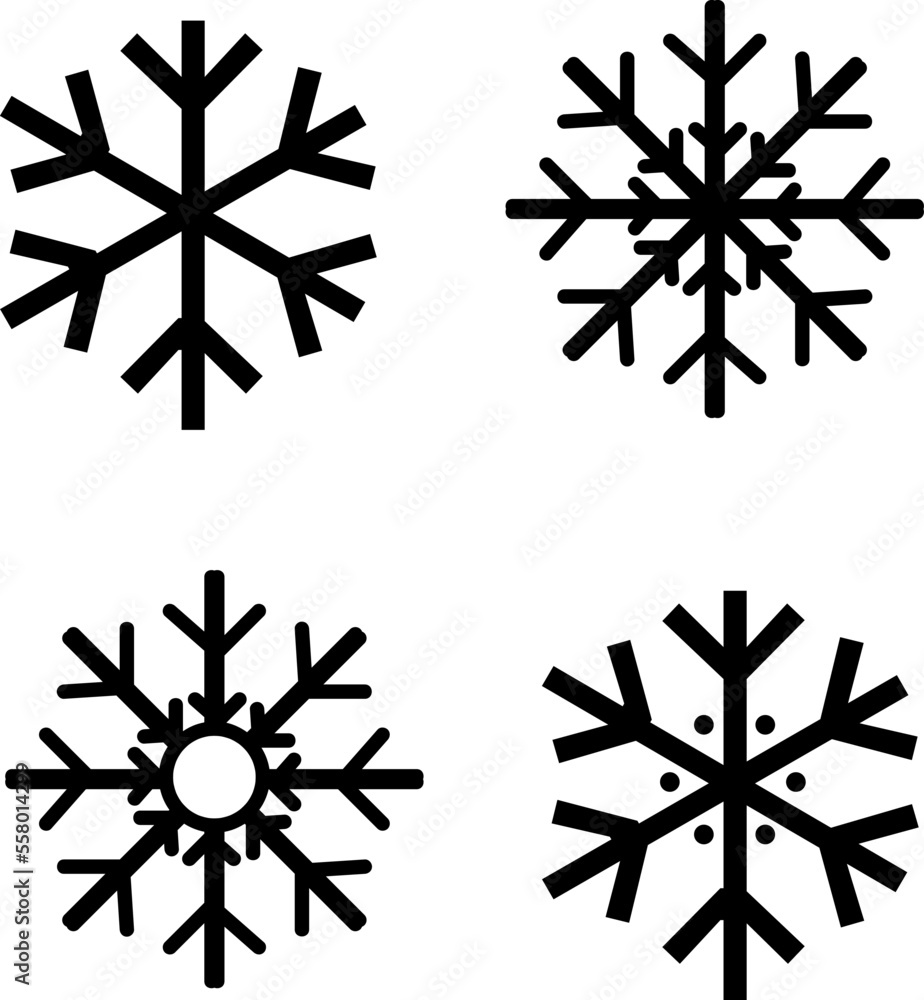 Poster snow icon vector. snowflake icon vector.eps