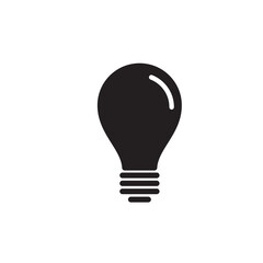 Light bulb icon vector logo design template