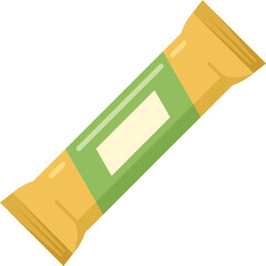 Snack bar meal icon flat vector. Healthy energy. Sweet protein isolated