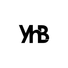 yhb letter initial monogram logo design