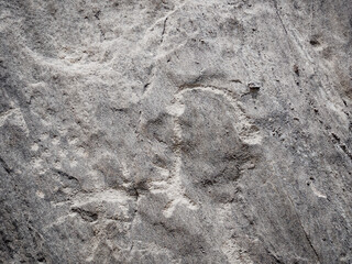 Arte tallado en rocas, figura humanoide, cultura antigua, Petroglifos de huancor, Perú, Sudamérica