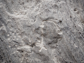 Arte tallado en rocas, figura humanoide, cultura antigua, Petroglifos de huancor, Perú, Sudamérica © Prock86