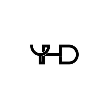 yhd letter initial monogram logo design
