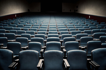 Naklejka premium the cinema is deserted. Generative AI