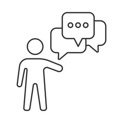 Communication vector icon. Line sign for mobile concept and web design. Symbol, logo illustration. Vector graphics