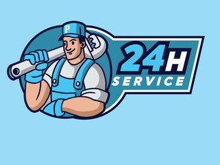 Set of Plumber Male Characters Repair Broken Technics Washing Machine, Sink, Heater and Heating Pipes. Plumbing Handyman Service, Call Master Fixing Home Appliances. Cartoon People Vector Illustration