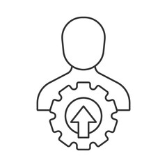 Personal development  vector icon. Line sign for mobile concept and web design. Symbol, logo illustration. Vector graphics