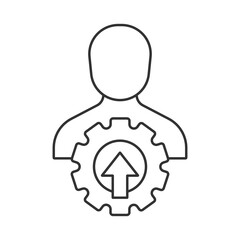 Personal development  vector icon. Line sign for mobile concept and web design. Symbol, logo illustration. Vector graphics