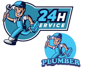 Set of Plumber Male Characters Repair Broken Technics Washing Machine, Sink, Heater and Heating Pipes. Plumbing Handyman Service, Call Master Fixing Home Appliances. Cartoon People Vector Illustration