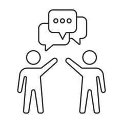 Communication vector icon. Line sign for mobile concept and web design. Symbol, logo illustration. Vector graphics