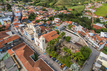 Obraz premium Aerial image of the city of Cunha. Interior of the state of São Paulo. Brazil.