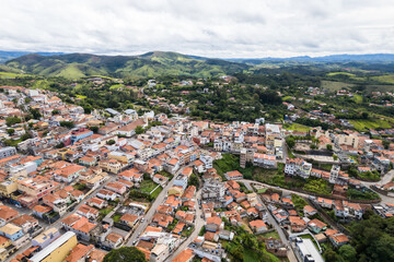 Fototapeta na wymiar Aerial image of the city of Cunha. Interior of the state of São Paulo. Brazil.