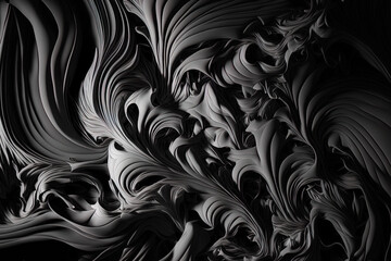 Background is amorphous. colorless texture A black and white appearance is seen in the image. Generative AI