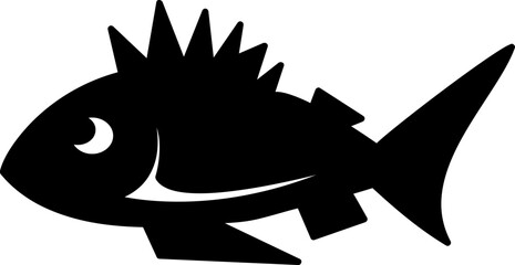 vector fish icon illustration on white background..eps