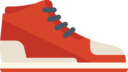 Basketball sneaker icon flat vector. Sport shoe. Modern fashion isolated