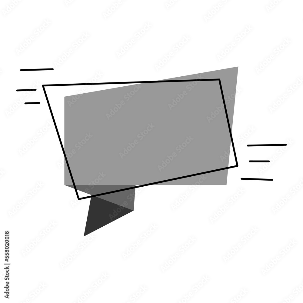 Poster empty banner message. concept graphic design element. vector illustration. stock image.
