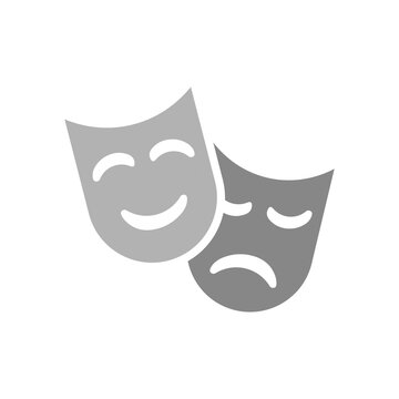 theatrical masks icon. Smile face. Vector illustration.