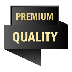 Premium quality banner. Certificate design. Elegant golden text. Vector illustration.