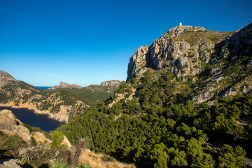 Cape Formentor, Palma de Mallorca - Spain. October 1, 2022. It is the northernmost inlet of land on the island, located in the Pollensa region