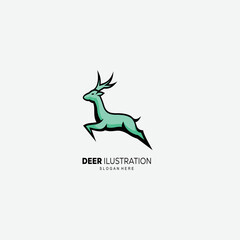 deer logo gradient mascot illustration