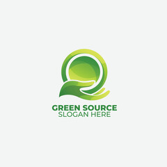green source logo monogram illustration