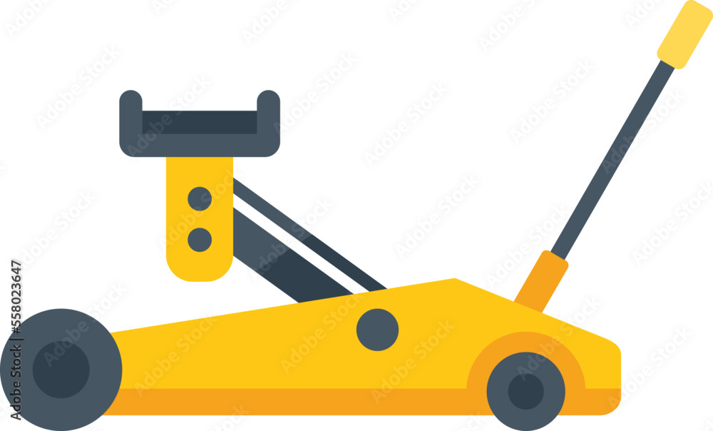 Poster car lift icon flat vector. repair auto. garage service isolated