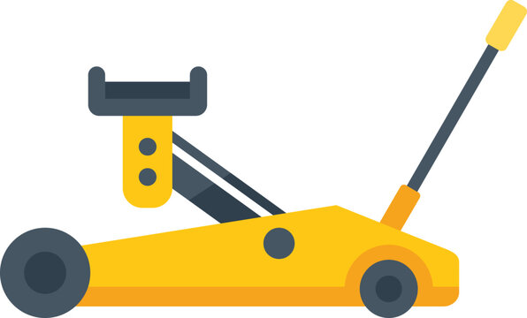 Car lift icon flat vector. Repair auto. Garage service isolated