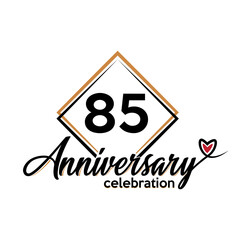 85 years anniversary celebration vector template design illustration