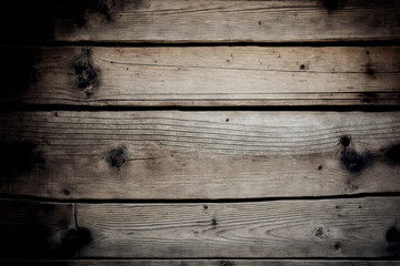 Naklejka premium wooden table background in top view. Generative AI