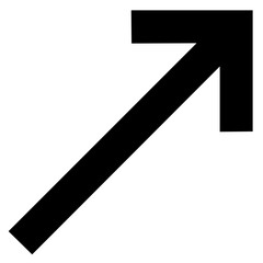 Fototapeta premium diagonal up right arrow icon