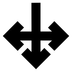 Obraz premium three way arrows icon