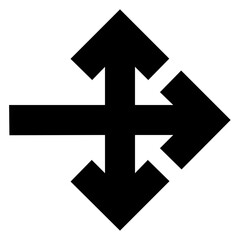 Obraz premium three way arrow icon