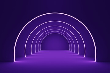 3D Futuristic Portal Background