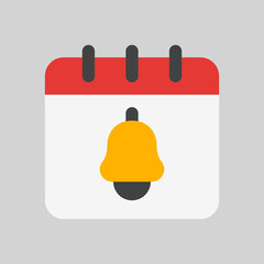 Reminder schedule icon in flat style, use for website mobile app presentation