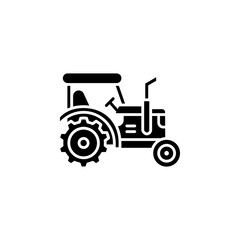 tractor vector icon. transportation icon glyph style. perfect use for logo, presentation, website, and more. simple modern icon design solid style