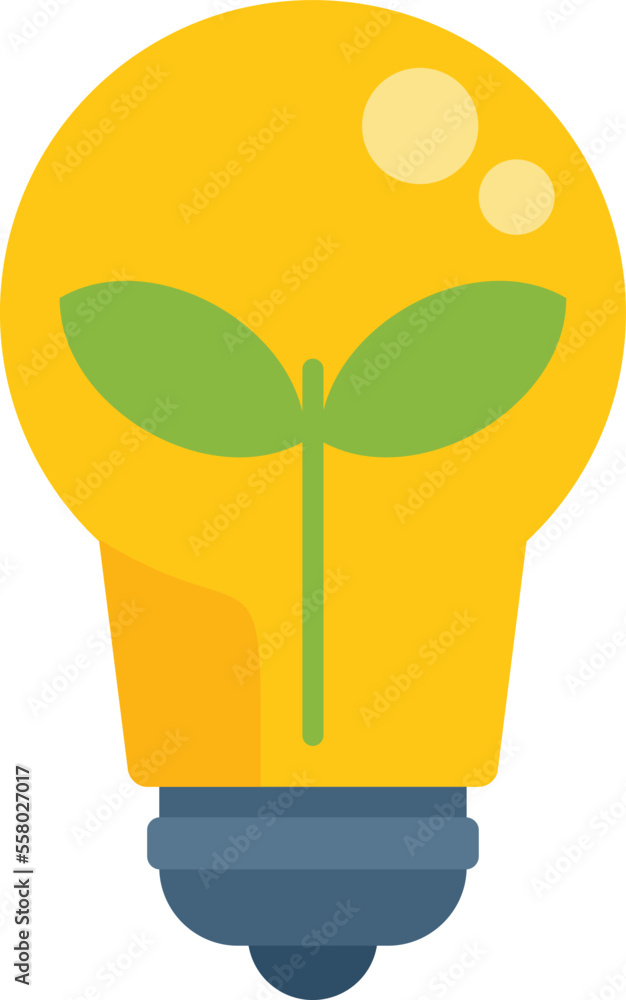 Poster new bulb idea icon flat vector. think solution. startup team isolated